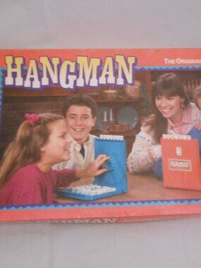 Vintage (1988) Milton Bradley Hangman Board Game, Complete Game, Toys/Games